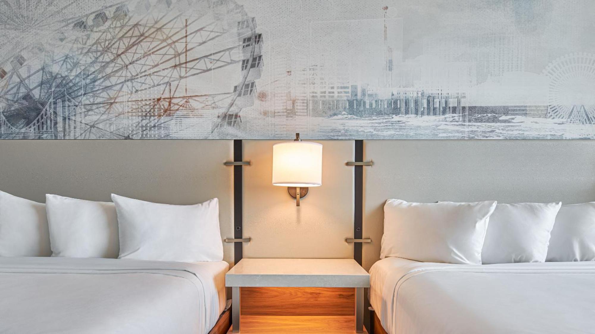 Quarto Tower Luxuoso à Beira-mar com 2 Camas Quee-size - Acessível para Hóspedes com Mobilidade/Capacidade Auditiva Reduzida - Não Fumantes